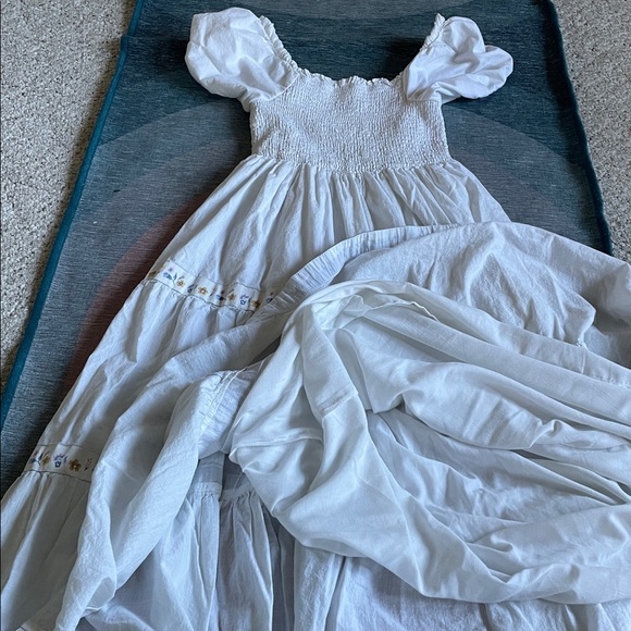 Rachel Zoe Cottage Core White Puff Sleeve Maxi Dress - Picture 11 of 12